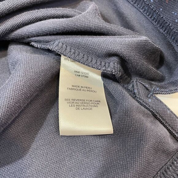 Travis Mathew Performance Golf Polo Shirt Men's Large Blue Paint Splatter Logo - Picture 6 of 7